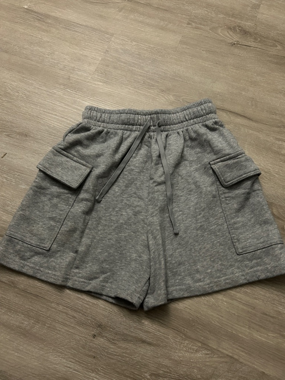 wild fable Gray Cargo Sweat Shorts with Drawstring